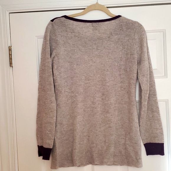 Lochleven Cashmere Sweater purple and gray size medium - Picture 2 of 4